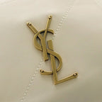 Saint Laurent Paris Jamie Shopping Chain Tote Ivory Leather Gold — view 6