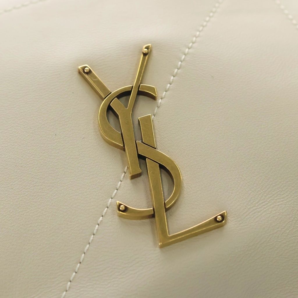 Saint Laurent Paris Jamie Shopping Chain Tote Ivory Leather Gold — view 6