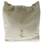 Saint Laurent Paris Jamie Shopping Chain Tote Ivory Leather Gold