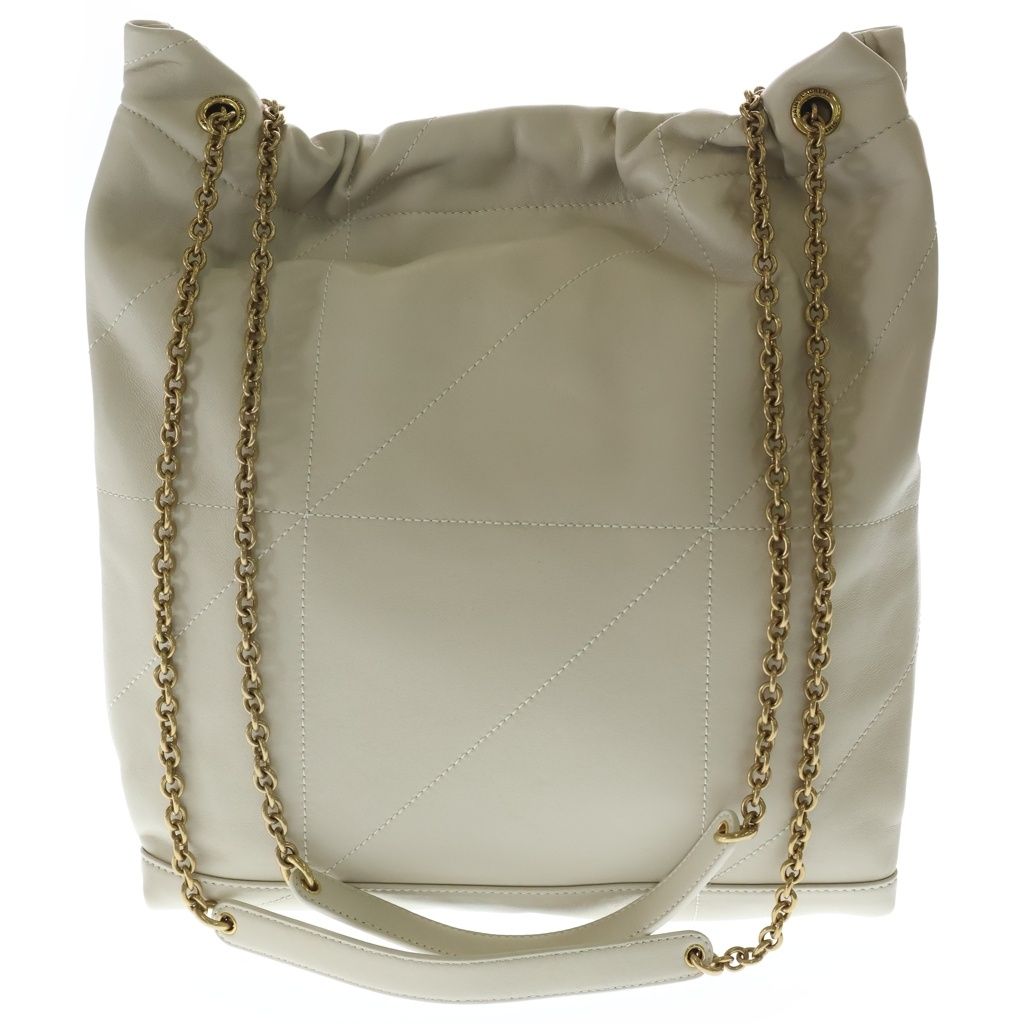 Saint Laurent Paris Jamie Shopping Chain Tote Ivory Leather Gold — view 2