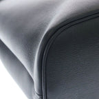 Prada 2-Way Shoulder Bag Black Soft Gray Leather Gold — view 5