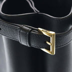 Prada 2-Way Shoulder Bag Black Soft Gray Leather Gold — view 6