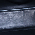 Prada 2-Way Shoulder Bag Black Soft Gray Leather Gold — view 7