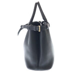 Prada 2-Way Shoulder Bag Black Soft Gray Leather Gold — view 3