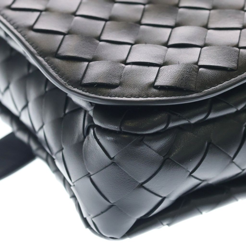 Bottega Veneta Small Swing Messenger Shoulder Bag Black Leather Silver — view 5