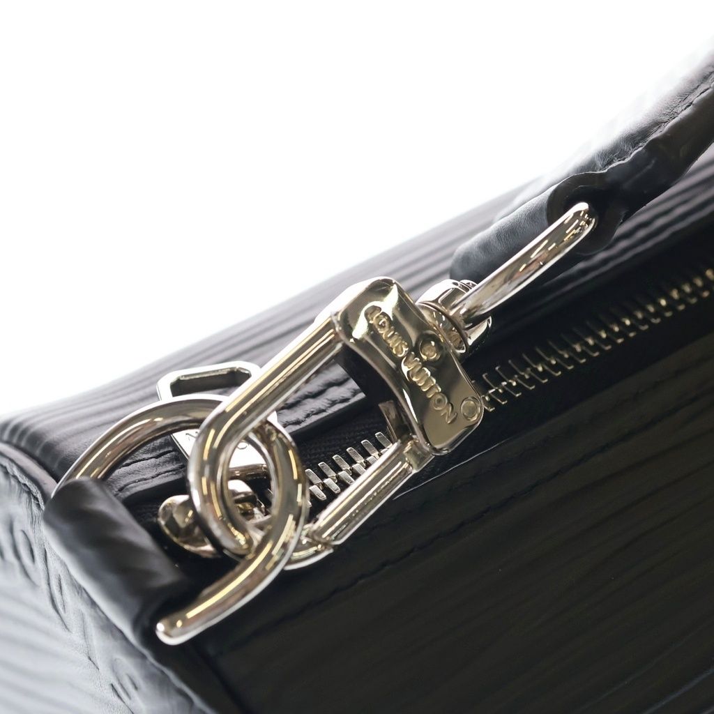 Louis Vuitton Soft Polochon PM 2-Way Leather Shoulder Bag Black — view 6