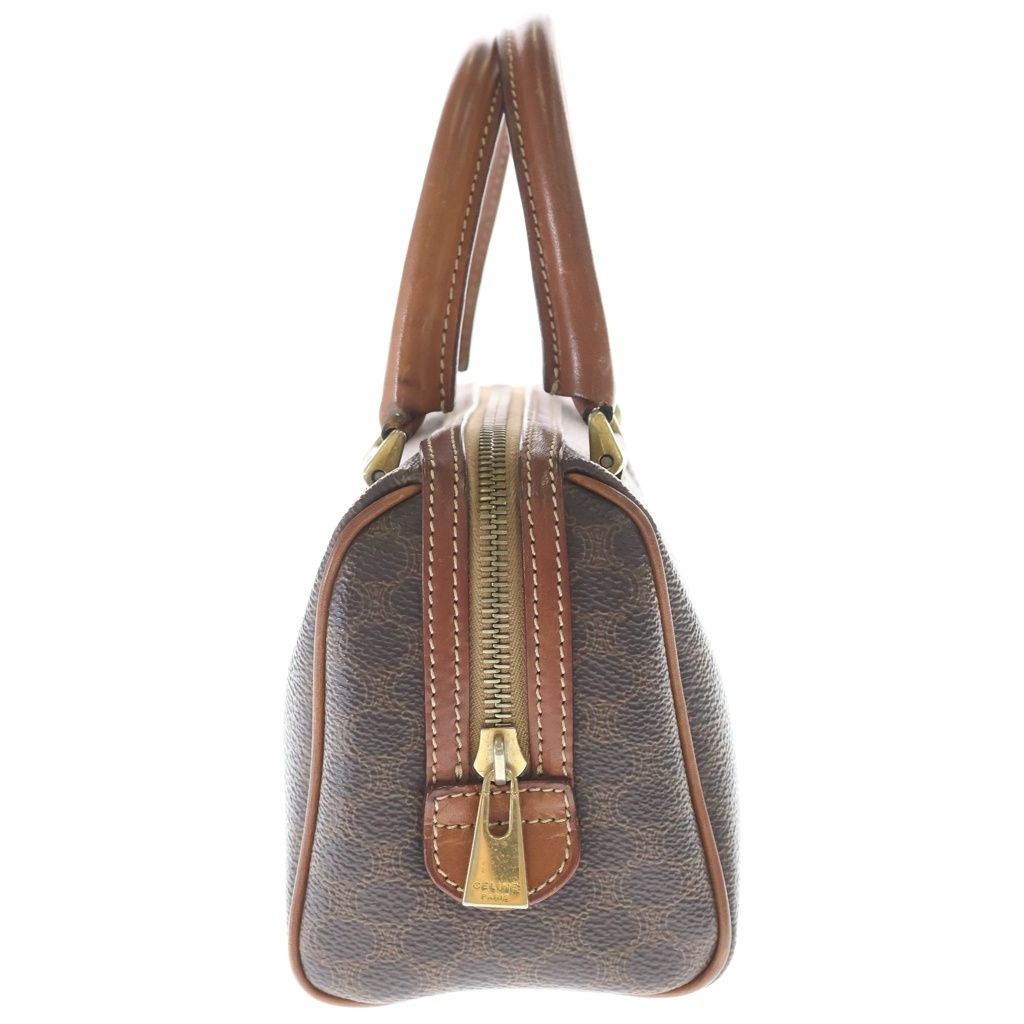 Celine Macadam 2-Way Mini Boston Bag Brown Leather Gold — view 3