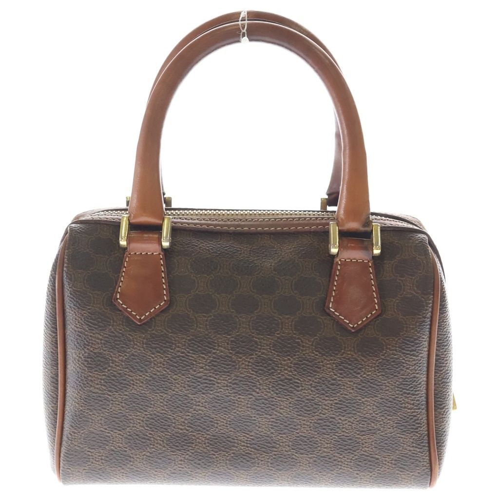 Celine Macadam 2-Way Mini Boston Bag Brown Leather Gold — view 2