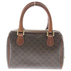 Celine Macadam 2-Way Mini Boston Bag Brown Leather Gold — view 2