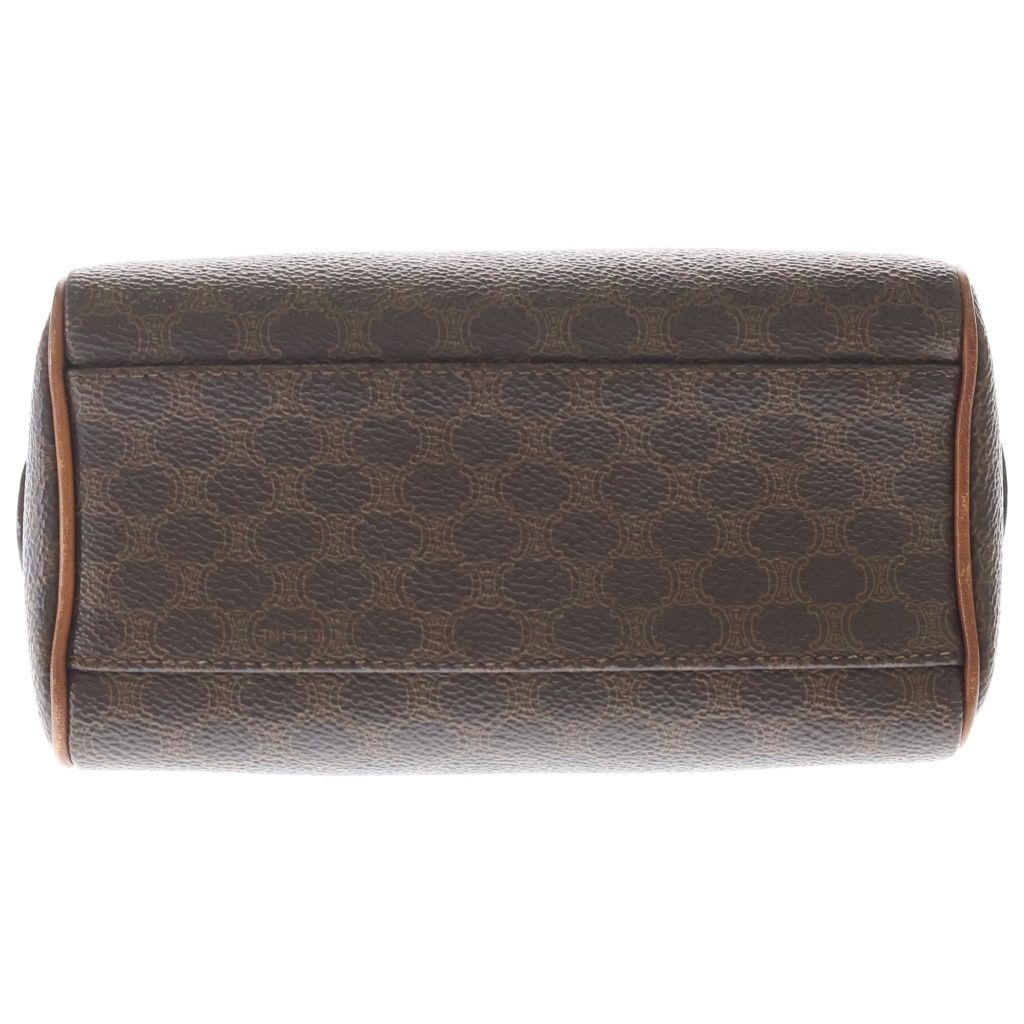 Celine Macadam 2-Way Mini Boston Bag Brown Leather Gold — view 4