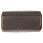 Celine Macadam 2-Way Mini Boston Bag Brown Leather Gold — view 4