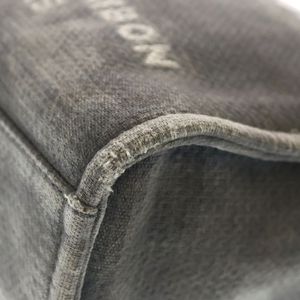 Chanel Deauville PM Gray Canvas Card Handbag — view 5