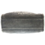 Chanel Deauville PM Gray Canvas Card Handbag — view 4