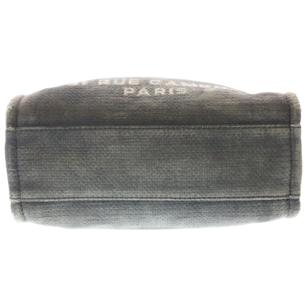 Chanel Deauville PM Gray Canvas Card Handbag — view 4