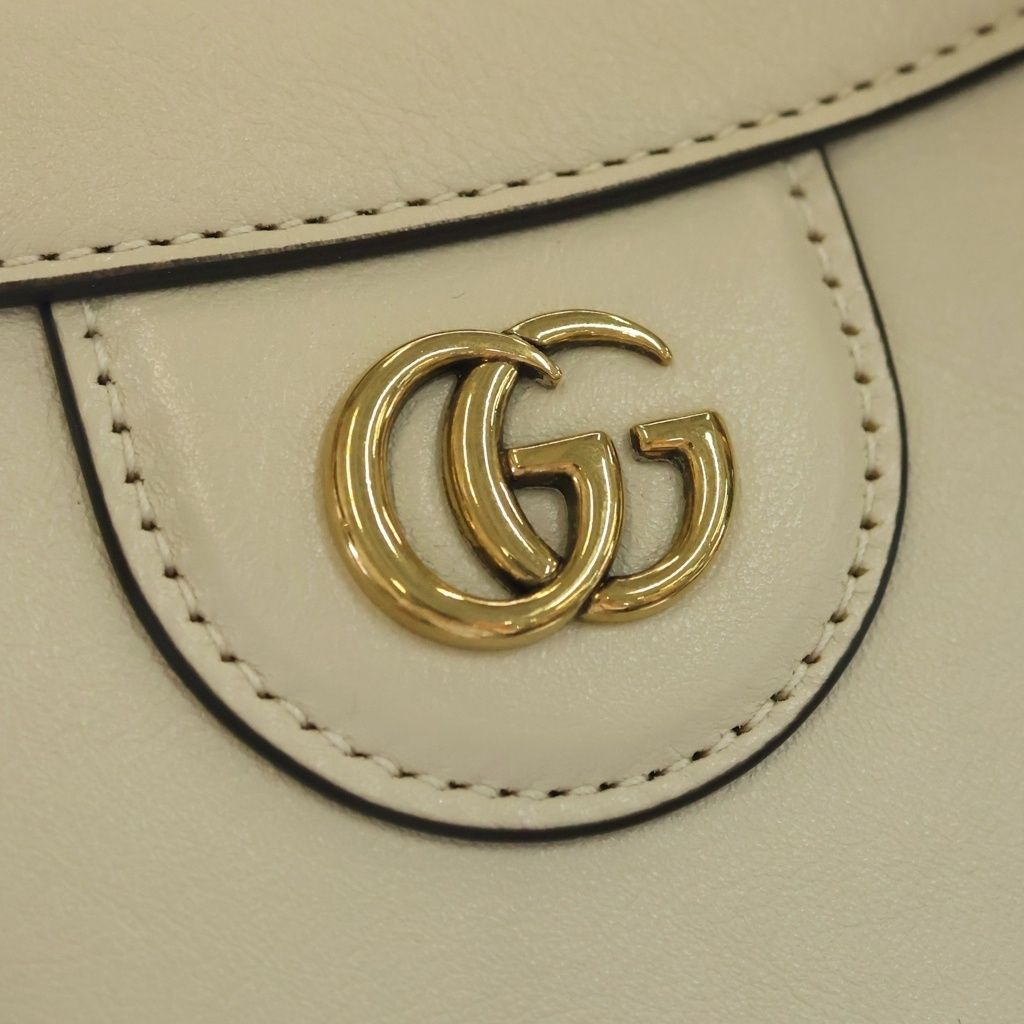 Gucci Diana Bamboo GG Marmont Leather 2-Way Shoulder Bag White — view 6