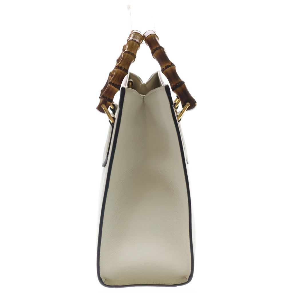 Gucci Diana Bamboo GG Marmont Leather 2-Way Shoulder Bag White — view 3