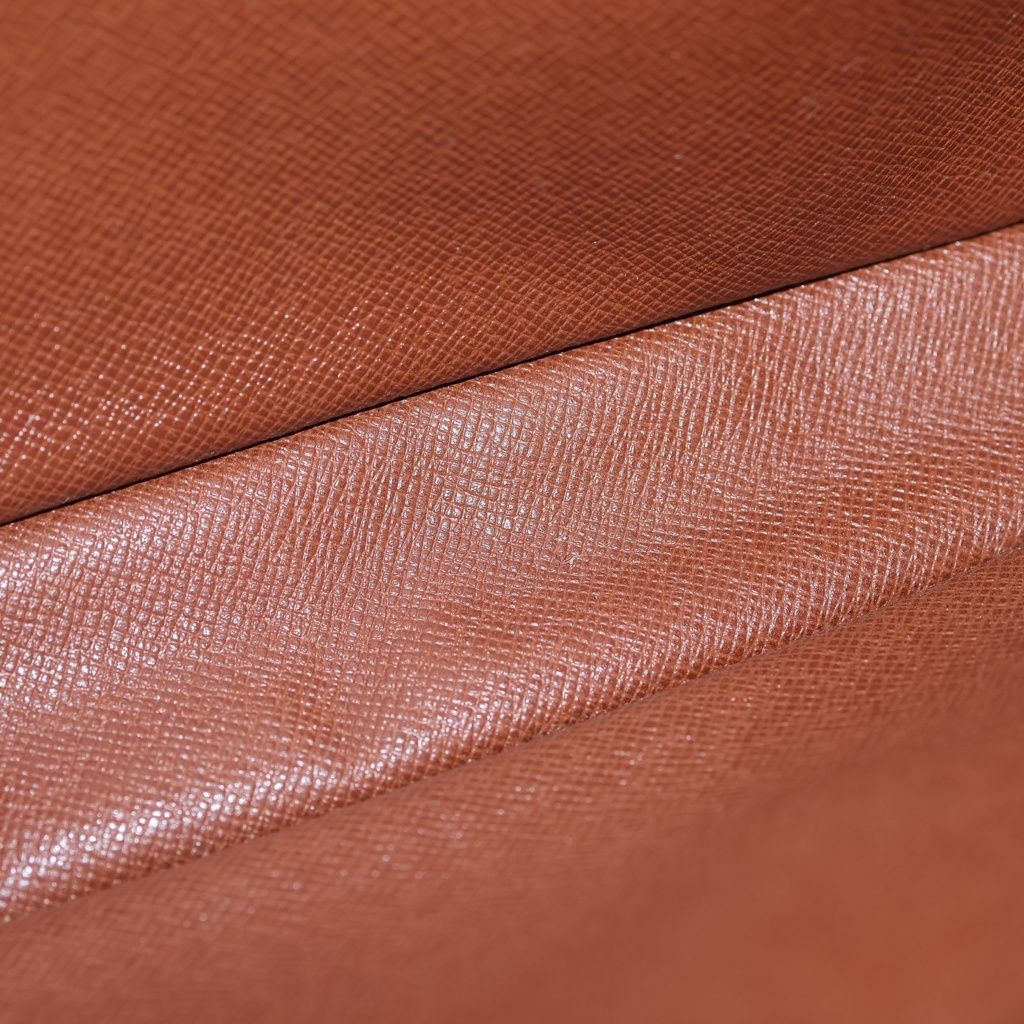 Louis Vuitton Marly Dragonne PM Monogram Leather Pouch Clutch Brown — view 8