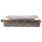 Louis Vuitton Marly Dragonne PM Monogram Leather Pouch Clutch Brown — view 4