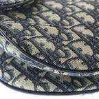 Dior Oblique Saddle Bag Canvas Gold 2-Way Mini Navy — view 5