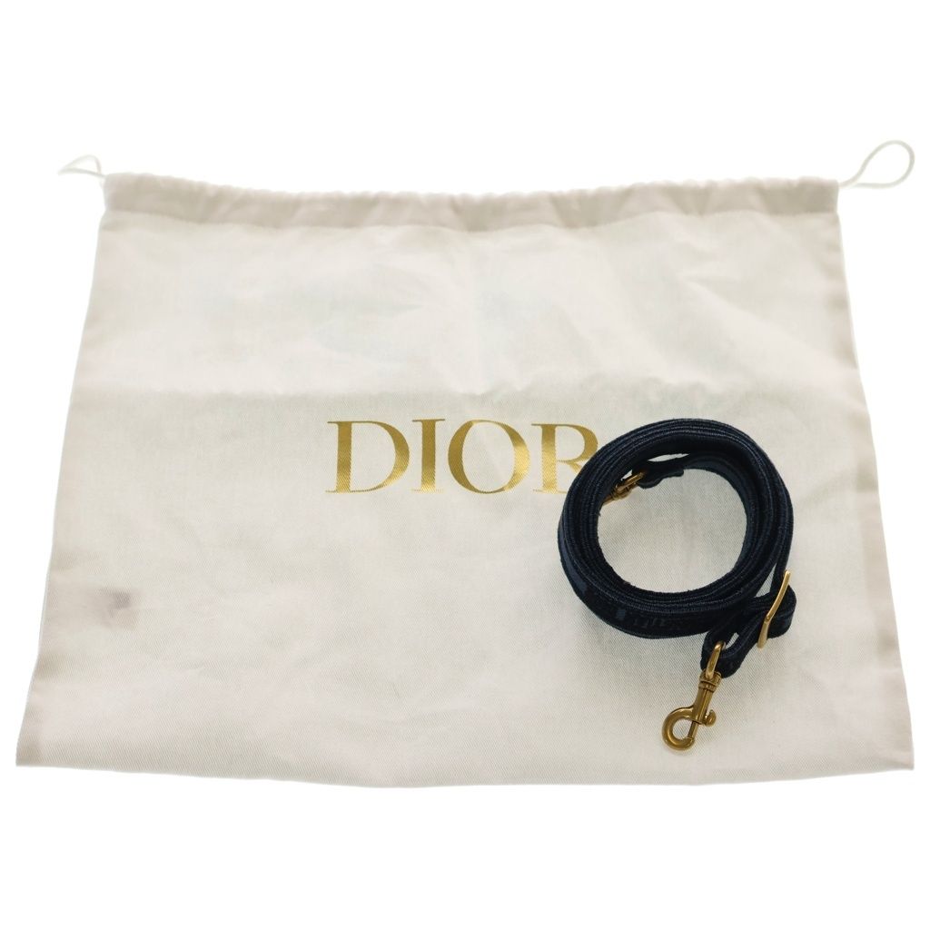 Dior Oblique Book Tote Mini Denim Canvas 2-Way Shoulder Bag Blue — view 8