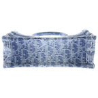 Dior Oblique Book Tote Mini Denim Canvas 2-Way Shoulder Bag Blue — view 4