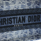 Dior Oblique Book Tote Mini Denim Canvas 2-Way Shoulder Bag Blue — view 6