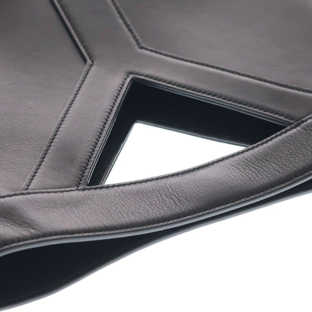 Saint Laurent Small Leather 2-Way Handbag Shoulder Back Black — view 6