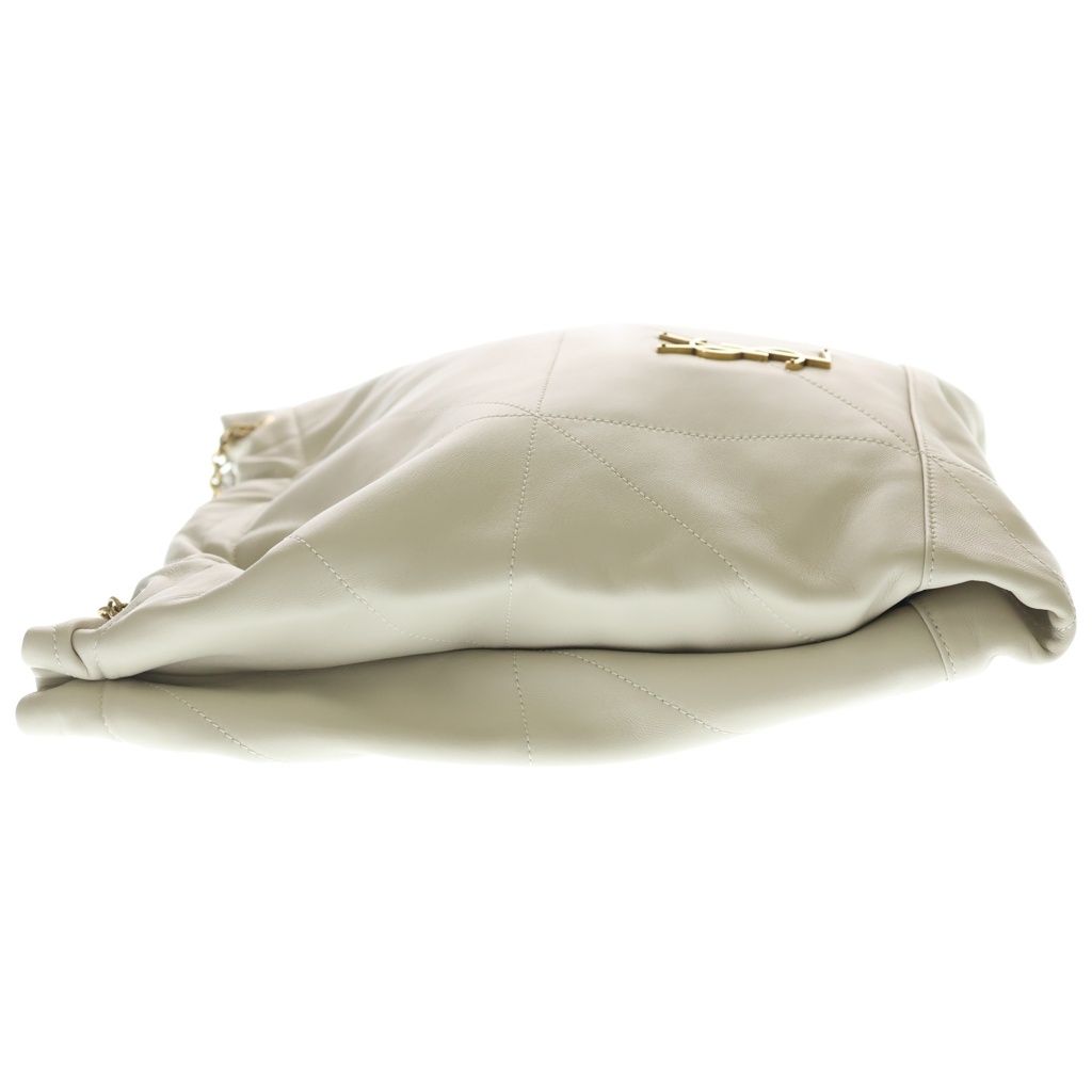 Saint Laurent Paris Jamie Leather Chain Tote Shoulder Bag Ivory White Beige — view 3