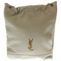 Saint Laurent Paris Jamie Leather Chain Tote Shoulder Bag Ivory White Beige