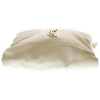 Saint Laurent Paris Jamie Leather Chain Tote Shoulder Bag Ivory White Beige — view 4