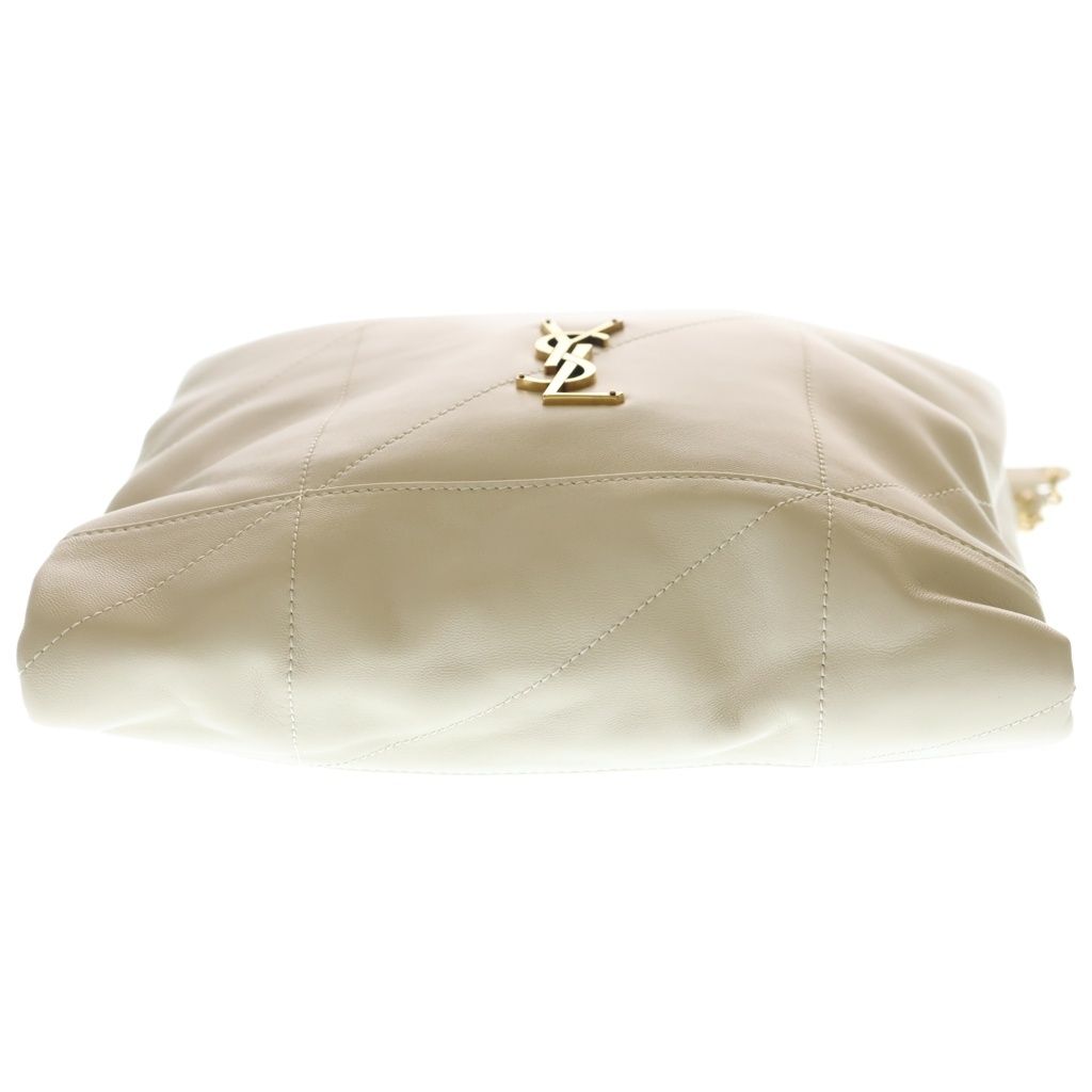 Saint Laurent Paris Jamie Leather Chain Tote Shoulder Bag Ivory White Beige — view 4