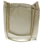 Saint Laurent Paris Jamie Leather Chain Tote Shoulder Bag Ivory White Beige — view 2