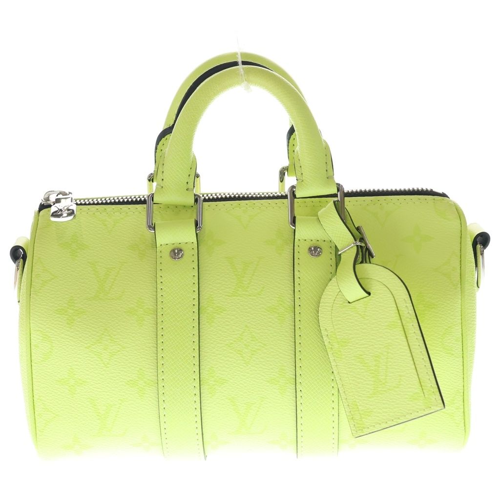 Louis Vuitton Keepall Bandouliere 25 Taigarama Leather 2-Way Shoulder Bag Yellow