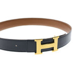 Hermes Constance Reversible Leather Belt Black Brown Gold — view 4