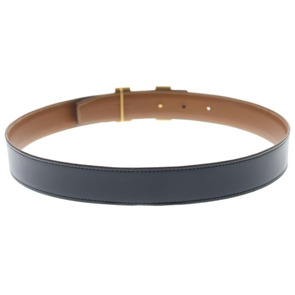 Hermes Constance Reversible Leather Belt Black Brown Gold — view 2