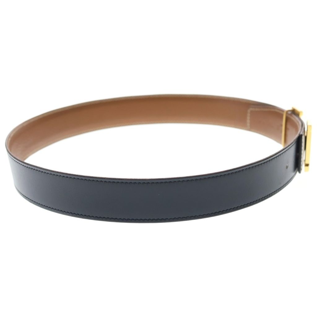Hermes Constance Reversible Leather Belt Black Brown Gold — view 3