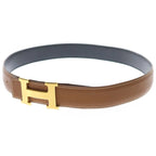 Hermes Constance Reversible Leather Belt Black Brown Gold — view 5
