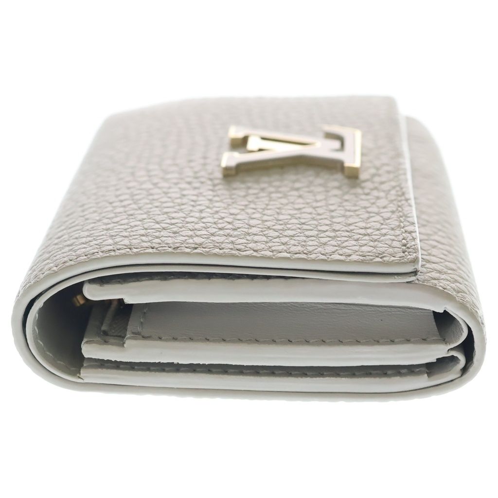 Louis Vuitton Portefeuille Capucines Tiny Flint Gray Taurillon Compact Wallet — view 3