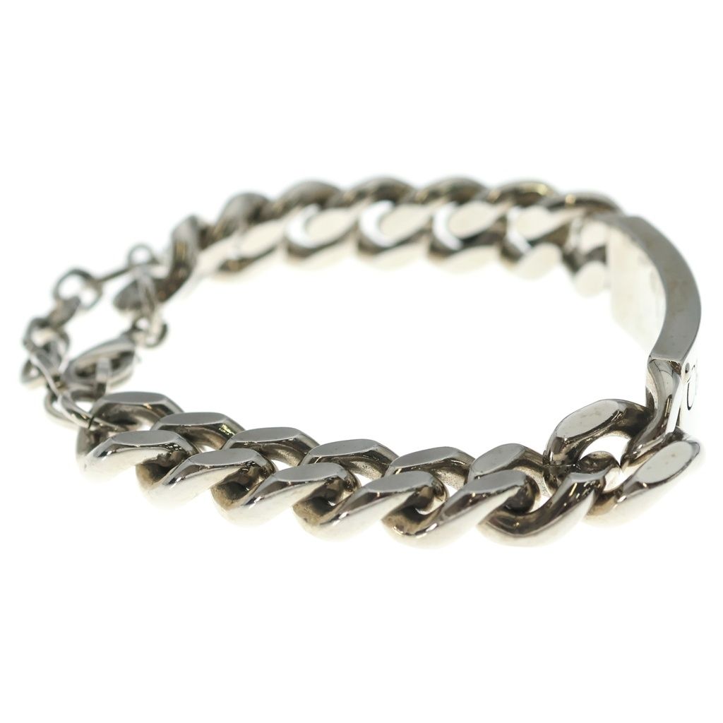Dior Logo Plate Chain Bracelet Silver — view 3