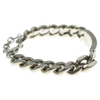 Dior Logo Plate Chain Bracelet Silver — view 3