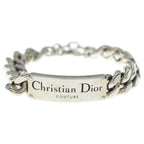 Dior Logo Plate Chain Bracelet Silver — view 4