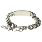 Dior Logo Plate Chain Bracelet Silver — view 2