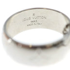 Louis Vuitton Ring Necklace Monogram Metal Silver Pendant Chain — view 5