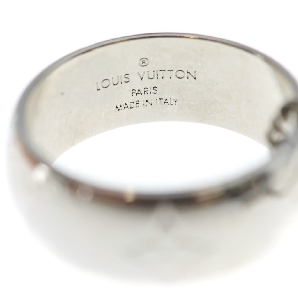 Louis Vuitton Ring Necklace Monogram Metal Silver Pendant Chain — view 5
