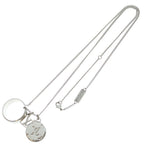 Louis Vuitton Ring Necklace Monogram Metal Silver Pendant Chain — view 2