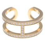 Hermes Chaine D'ancre Diamond 18k Pink Gold Ring — view 4
