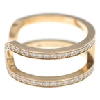 Hermes Chaine D'ancre Diamond 18k Pink Gold Ring — view 3