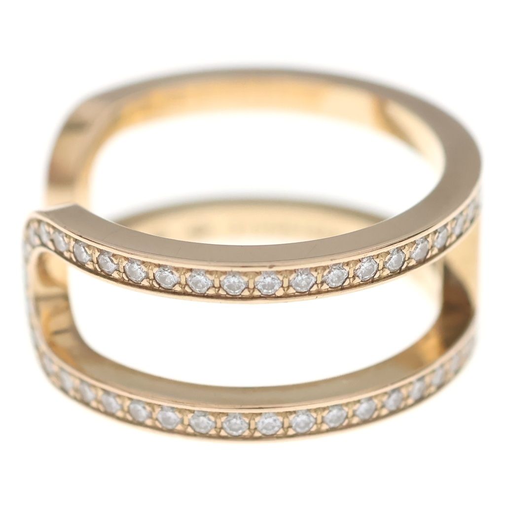 Hermes Chaine D'ancre Diamond 18k Pink Gold Ring — view 3