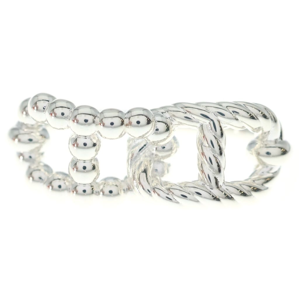 Hermes Chaine D'ancre Area 2 Double Ring Silver — view 4
