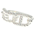 Hermes Chaine D'ancre Area 2 Double Ring Silver